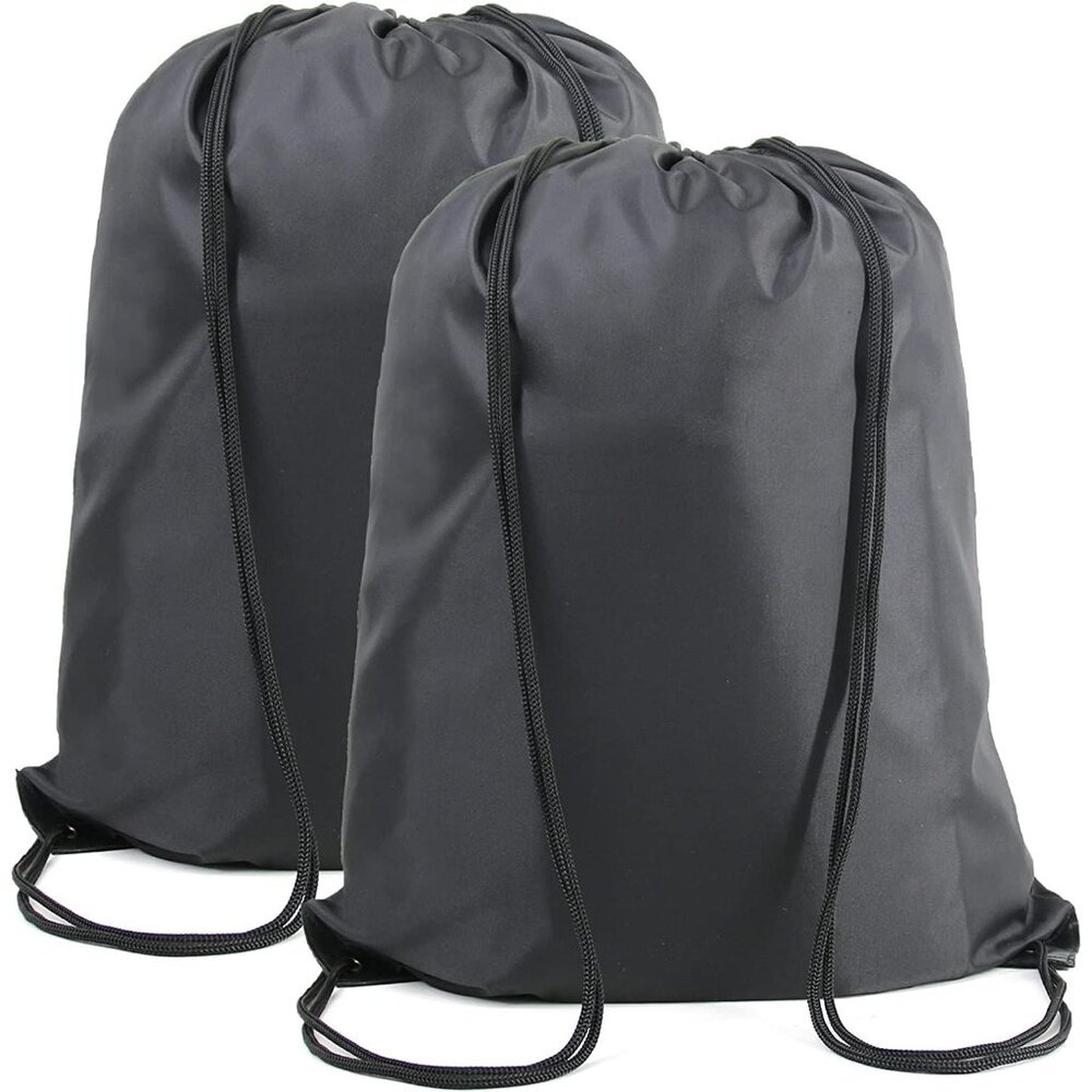 Water-Resistant X-Large Drawstring Sports Bags - 2 Pack Cinch Sacks For Adults